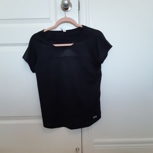 Open back under armour workout shirt